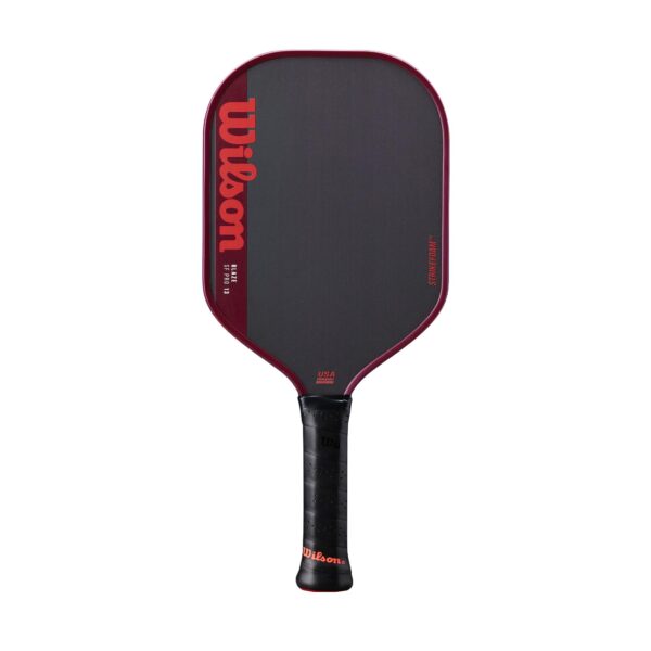Wilson 's Blaze SF Pro 13 - Paleta de pickleball - Negro/Rojo, 4-1/4"