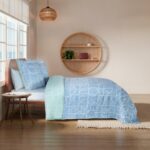 Colcha reversible Southern Tide Eldora WestPoint Home 1C53230 Full Queen percal de algodón estampado tropical azul Oeko-