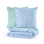 Colcha reversible Southern Tide Eldora WestPoint Home 1C53230 Full Queen percal de algodón estampado tropical azul Oeko-