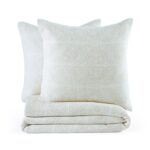 Colcha matelassé algodón Tideline WestPoint Home 1C53282 Full Queen blanco lino tejido ticking reversible todas las esta