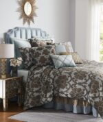 Juego funda de edredon Austin Horn Classics Oxford Pacific Coast Home Furnishings Queen 3 piezas azul gris algodon 90x95