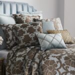 Juego funda de edredon Austin Horn Classics Oxford Pacific Coast Home Furnishings Queen 3 piezas azul gris algodon 90x95