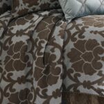 Juego de edredón King Austin Horn Classics Oxford OXFORD 3PC KG COMF SET azul gris 3 piezas 108 x 95 pulgadas respaldo a