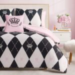 Juicy Couture Royal Argyle YMF Carpets Inc. JYAO002804 juego de cama reversible King 8 piezas en bolsa