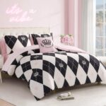 Juicy Couture Royal Argyle YMF Carpets Inc. JYAO002804 juego de cama reversible King 8 piezas en bolsa