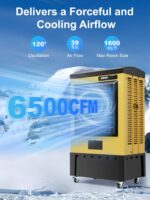 Enfriador evaporativo de pantano Uthfy JH-50AI-2 6500 CFM 48 pulgadas tanque 19 galones 3 velocidades oscilacion 120 gra