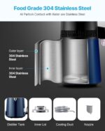 Destilador de Agua VEVOR Water Distiller 900W Purificador de Mesa 6 Litros Jarra de Vidrio Cuerpo de Acero