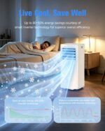 Aire acondicionado portátil 3 en 1 Line Blaster PAC-A016B-07KR 12000 BTU deshumidificador ventilador silencioso enfría h
