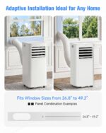 Aire acondicionado portátil 3 en 1 Line Blaster PAC-A016B-07KR 12000 BTU deshumidificador ventilador silencioso enfría h