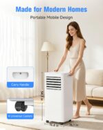 Aire acondicionado portátil 3 en 1 Line Blaster PAC-A016B-07KR 12000 BTU deshumidificador ventilador silencioso enfría h