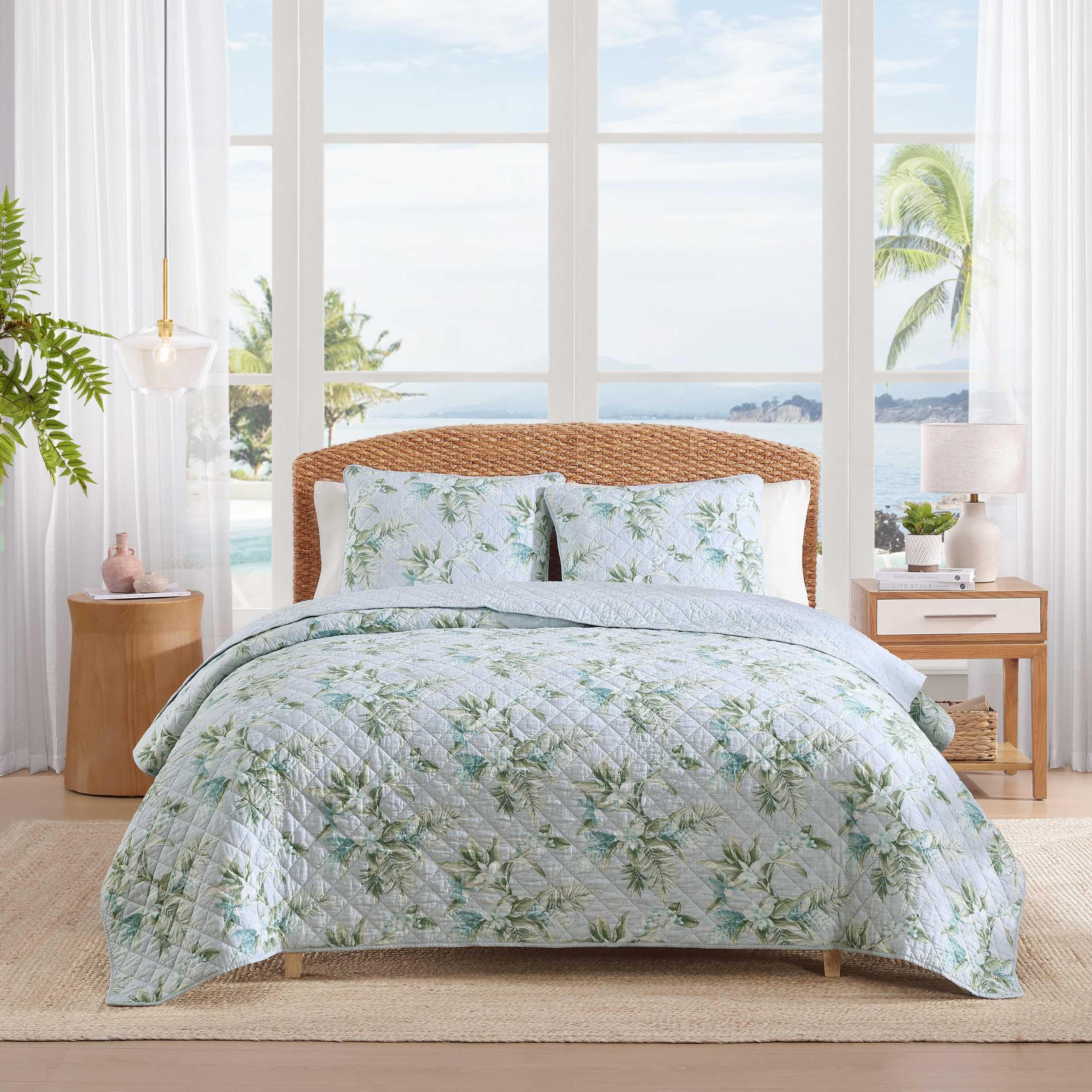 Version 1.0.0 Juego de edredón Tommy Bahama Revman International A0011583 King algodón suave reversible 3 piezas diseño costero con fu