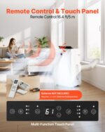 Aire acondicionado portátil y calentador 5 en 1 con panel táctil LED y control remoto VEVOR OL-BA015E-9.5HD 14000 BTU 98