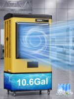 Enfriador Evaporativo Uthfy JH-40BI YELLOW 40 pulgadas 4800 CFM tanque 11 galones 3 velocidades oscilación 120 grados 3