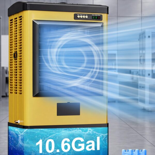 Enfriador Evaporativo Uthfy JH-40BI YELLOW 40 pulgadas 4800 CFM tanque 11 galones 3 velocidades oscilación 120 grados 3
