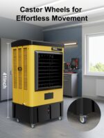 Enfriador Evaporativo Uthfy JH-40BI YELLOW 40 pulgadas 4800 CFM tanque 11 galones 3 velocidades oscilación 120 grados 3