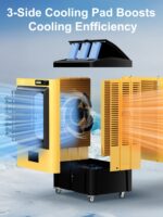 Enfriador Evaporativo Uthfy JH-40BI YELLOW 40 pulgadas 4800 CFM tanque 11 galones 3 velocidades oscilación 120 grados 3