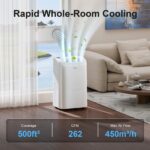 Aire acondicionado portátil ZAFRO A9046D-8K 12050 BTU 8050 BTU SACC sin drenaje 500 pies cuadrados ultra silencioso 44 d