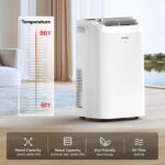 Aire acondicionado portátil ZAFRO A9046D-8K 12050 BTU 8050 BTU SACC sin drenaje 500 pies cuadrados ultra silencioso 44 d