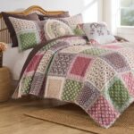 Juego de colcha Priya Vintage Boho Greenland Home Fashions GL-2511BMSQ Full Queen 3 piezas estilo bohemio vintage