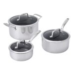 Batería de cocina Henckels Paradigm 1033628 de acero inoxidable antiadherente de cerámica de tres capas 6 piezas con hor