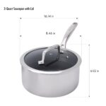 Batería de cocina Henckels Paradigm 1033628 de acero inoxidable antiadherente de cerámica de tres capas 6 piezas con hor