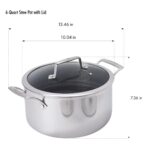 Batería de cocina Henckels Paradigm 1033628 de acero inoxidable antiadherente de cerámica de tres capas 6 piezas con hor