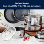 Batería de cocina Henckels Paradigm 1033628 de acero inoxidable antiadherente de cerámica de tres capas 6 piezas con hor