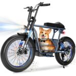 Caroma Electric Scooter for Adults with Seat Peak 1000W, 20" All-Terrain Fat Tire Electric Bike,Dual Shock Absorbing, 25