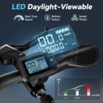 Caroma Electric Scooter for Adults with Seat Peak 1000W, 20" All-Terrain Fat Tire Electric Bike,Dual Shock Absorbing, 25