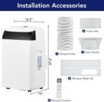 Aire acondicionado portátil 3 en 1 ExploreHorizon kxH4mnSFuEw38152B0bibAgpFir6O 12000 BTU refrigeración deshumidificador