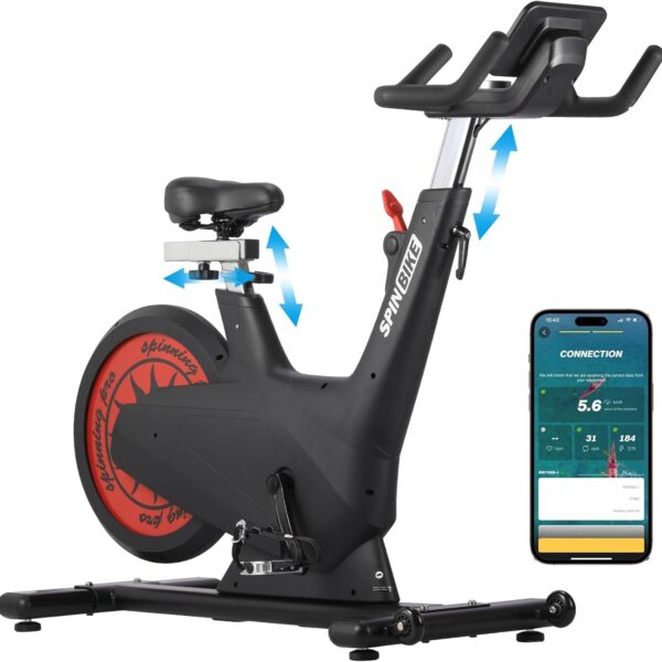 MERXENG Bicicleta estática multifunción 5 en 1 | Capacidad de 350 libras | Resistencia magnética de 32 niveles con freno