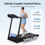 Caminadora THERUN Inclinacion Automatica 12 Niveles 0%-12% Motor 3 HP 0.5 a 9 MPH Capacidad 300 Libras Correa 43 x 16.5