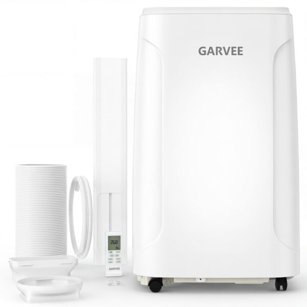 Aire acondicionado portátil Garvee PHK_37EGDNDG 14000 BTU con control remoto y pantalla LCD deshumidificador ventilador