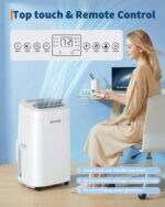 Aire acondicionado portátil Garvee PHK_37EGDNDG 14000 BTU con control remoto y pantalla LCD deshumidificador ventilador