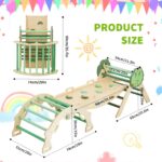 CABIHOME Juguetes de escalada plegables 7 en 1 para interiores, juego de triángulos plegables, parque infantil de madera