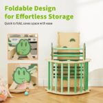 CABIHOME Juguetes de escalada plegables 7 en 1 para interiores, juego de triángulos plegables, parque infantil de madera