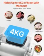 VEVOR Marinador de vaso de carne, máquina de marinar en vaso al vacío de 10 litros con rotación bidireccional automática