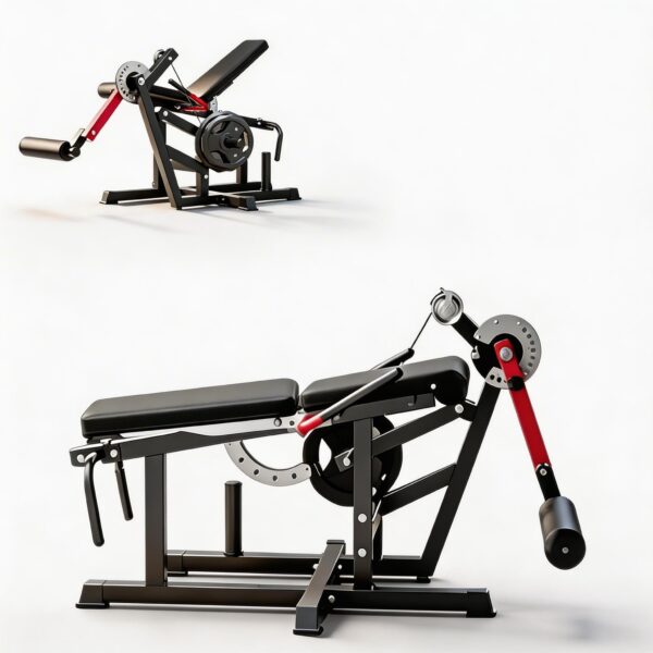Extensión de piernas y máquina de rizos, 700 libras de extensión ajustable de piernas sentadas y máquina de flexión de p