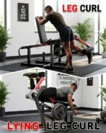 Extensión de piernas y máquina de rizos, 700 libras de extensión ajustable de piernas sentadas y máquina de flexión de p