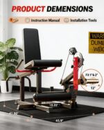 Extensión de piernas y máquina de rizos, 700 libras de extensión ajustable de piernas sentadas y máquina de flexión de p