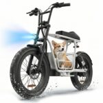 Caroma Scooter eléctrico con asiento para adultos, motor de pico de 800 W, 25 millas de largo alcance y 20 mph, suspensi