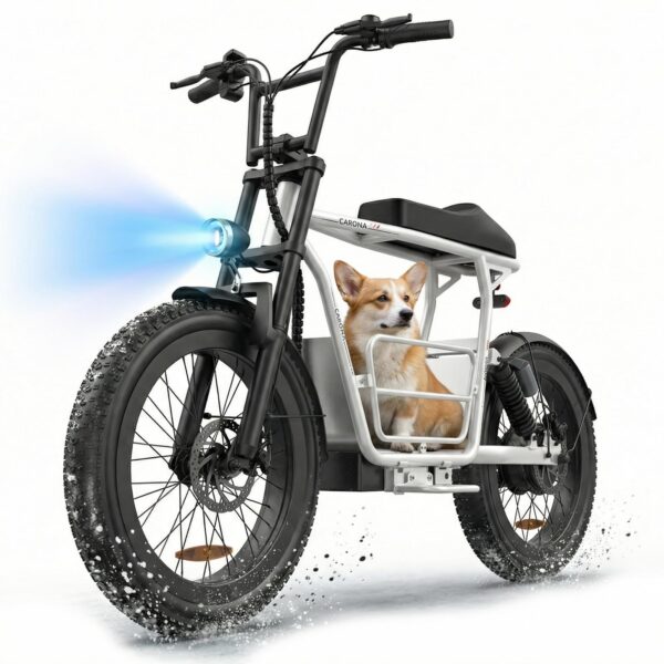 Caroma Scooter eléctrico con asiento para adultos, motor de pico de 800 W, 25 millas de largo alcance y 20 mph, suspensi