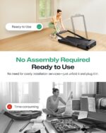 Caminadora Inteligente UREVO URTM036 Plegable 3 en 1 con Inclinación Automática 9% 6 Programas HIIT 2 Pantallas para Hog
