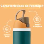 Botella de Agua Deportiva Térmica de Acero Inoxidable con Popote BlenderBottle Owala FreeSip C05179 24 Onzas Color Boney