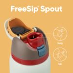 Termo Botella de Agua Deportiva BlenderBottle Owala FreeSip C05529 Acero Inoxidable con Popote 32 oz 946 ml Color Boneya