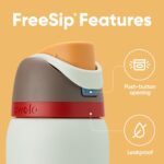 Termo Botella de Agua Deportiva BlenderBottle Owala FreeSip C05529 Acero Inoxidable con Popote 32 oz 946 ml Color Boneya