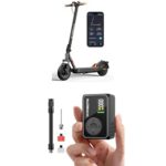 Scooter eléctrico 600W con suspensión y llantas 10 pulgadas control inteligente app incluye mini bomba de aire para bici