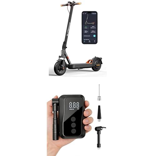 Patinete eléctrico con suspensión de largo alcance de 10 pulgadas, scooter E con control inteligente de aplicación + min