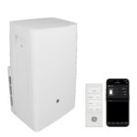 Aire acondicionado portátil inteligente GE Appliances APHS07WWF 7000 BTU 3 en 1 deshumidificador ventilador evaporación