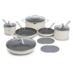 Batería de cocina Calphalon 2232468 juego de ollas y sartenes antiadherentes de cerámica 12 piezas libre de PFAS apto pa